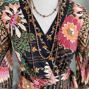 FARM Rio for Anthropologie Wrap V-Neck Dress